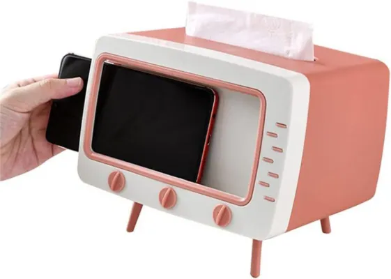   テレビ ティッシュ ボックス モービル 電話ホルダー 最高のかわいいテレビ アクセサリー