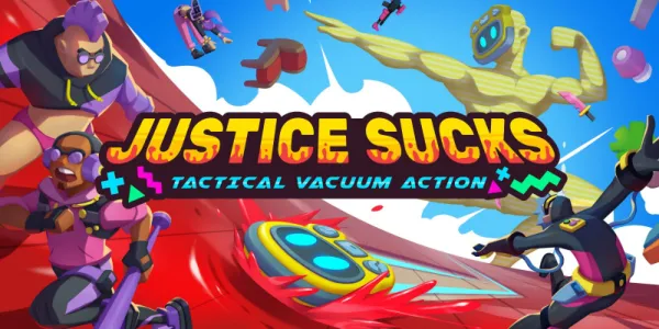  Justice Sucks レビューのタイトルとキーアート