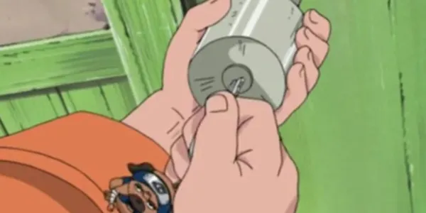   Pakkun keychain in Naruto Episode 20.