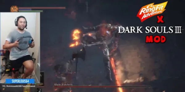   ダーク ソウル III を打ち負かすリングフィットを持つ男