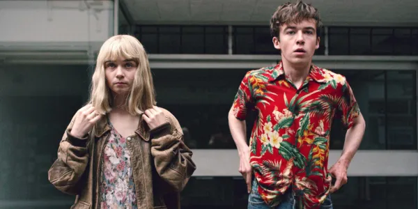   The End of the F *** ing Worldで表情豊かに見えるジェームズとアリッサ.