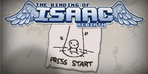   The Binding of Isaac Rebirth ビデオ ゲームの開始画面