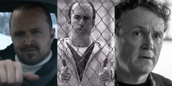   El Camino の Jesse と Better Call Saul の Jimmy と Jeff の分割画像