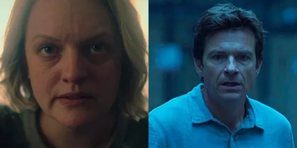   The Handmaid の 6 月のクローズ アップ's Tale and Marty looking shocked in Ozark