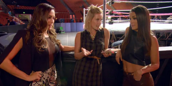  Renee Young が Total Divas で Bella Twins に話しかける