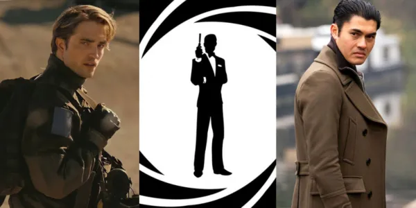   『テネット』のロバート・パティンソン、ジェームズ・ボンドのシルエット、『紳士』のヘンリー・ゴールディングの分割画像