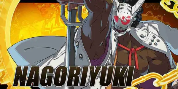   ギルティギアストライブのナゴリユキのスプラッシュ画面。