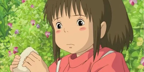 千と千尋の神隠しでおにぎりを食べる千尋
