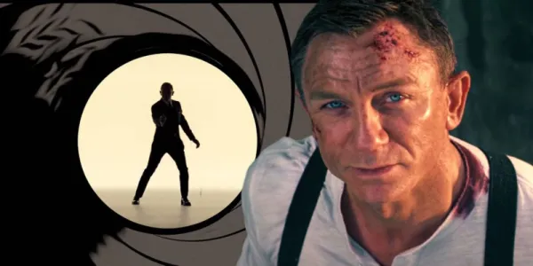   ジェームズ・ボンドの銃身オープニング007シークエンスとダニエル・クレイグ演じるジェームズ・ボンド・イン・タイム・トゥ・ダイ