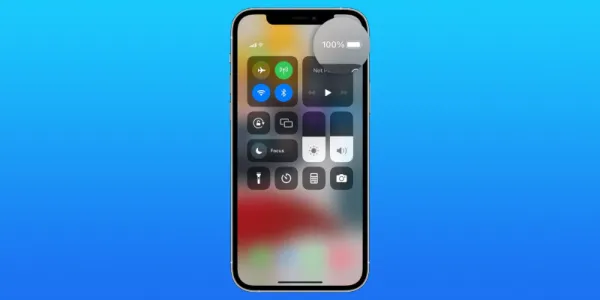   最近の iPhone の古いバッテリー パーセンテージ UI。