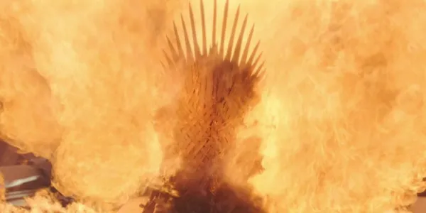   ゲーム・オブ・スローンズのシーズン8で、剣で作られた玉座が炎に包まれる